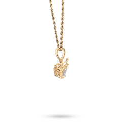 10k Real Yellow Gold 0.3CTW Natural Diamond Crown King Pendant 3.3gms Mens Charm