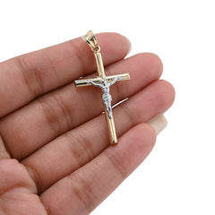 10k Yellow Gold Crucifix Cross Pendant 1.4g Religious Mens Charm