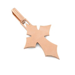 14k Rose Gold 4.27CTW Natural Diamond ICED OUT Gothic Cross Pendant 23.1g Charm