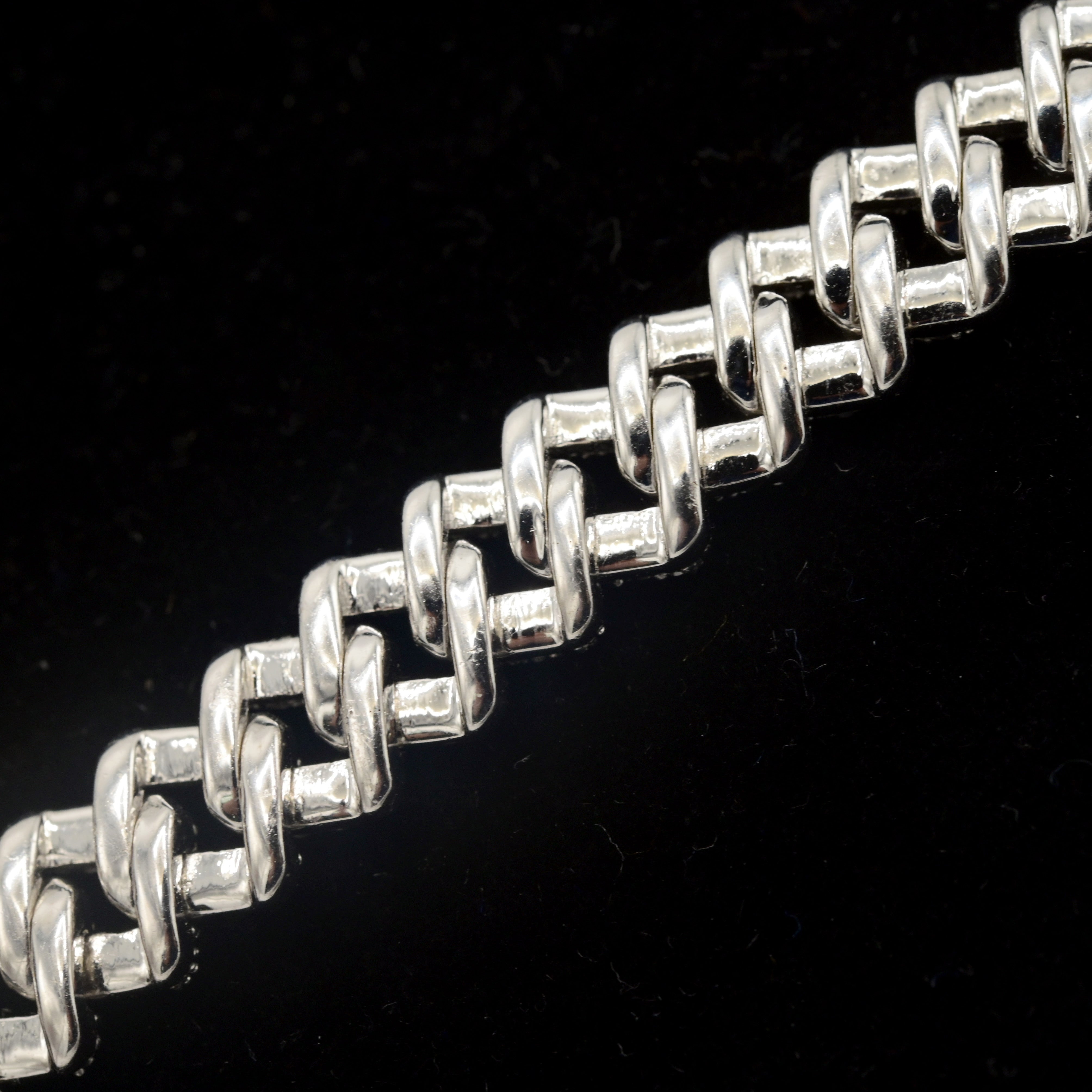 9MM 925 Silver 3.25CTW Natural Diamond 8Inch 2 Row Design Men Cuban Bracelet 26g