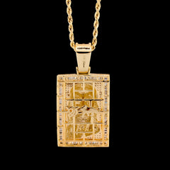 10k Yellow Gold 3.15CTW Round & Baguette Diamond Jesus Head Pendant 14.1g Charm