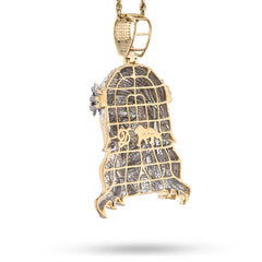 10k Yellow Gold 3.75CTW Natural Diamond ICED OUT Jesus Head Pendant 24.2g Charm