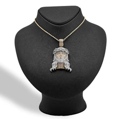 10k Yellow Gold 3.75CTW Natural Diamond ICED OUT Jesus Head Pendant 24.2g Charm