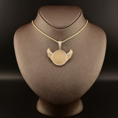 10k Yellow Gold 1.1CTW Natural Round Diamond Picture Memory Pendant 9.2g Charm