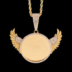 10k Yellow Gold 1.1CTW Natural Round Diamond Picture Memory Pendant 9.2g Charm