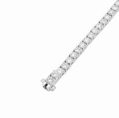 3MM 925 Sterling Silver 8.8gm 5CTW Lab Diamond Pointer Tennis Bracelet 7.25 Inch