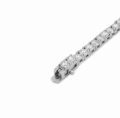 Unisex 7In 3.5MM 14k White Gold 11gm 6.85CTW Lab Diamond Pointer Tennis Bracelet