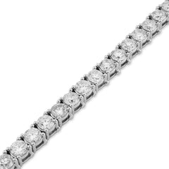 4.5MM 14k White Gold 23.8g 11.11CTW Natural Diamond Pointer Tennis Bracelet 7In
