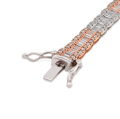 6.5MM 10k Two-Tone Gold 15.8g 5.5CTW Pure Round/Baguette Diamond Tennis Bracelet