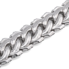 925 Sterling Silver 18.45CTW Snake Cuban 12MM Lab Diamond 8" Mens Bracelet 47.4gm