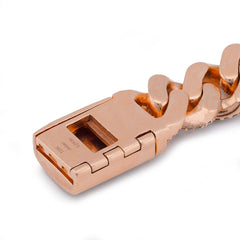 10k Rose Gold 12MM 9.64CTW Natural Diamond Cuban Link 8" Mens Bracelet 65.8gm