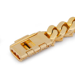 10k Yellow Gold 9.25CTW Natural Diamond 12MM Snake Cuban Link 8" Mens Bracelet 73gm
