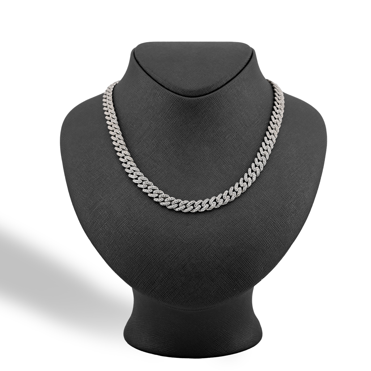 10k White Gold 13CTW Natural Diamond Cuban Chain 8MM Mens 22" Necklace 60gm