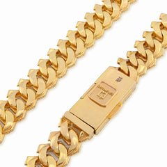 14MM 10k Yellow Gold 23.5 CTW Natural Diamond Cuban Link Chain 169.6g 22Inch Necklace