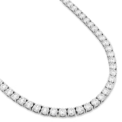 5MM 10k White Gold 55CTW Lab Grown Diamond Tennis Chain 52.5g 22 Inches Necklace