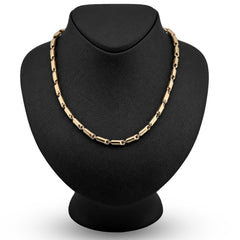 10k Yellow Gold 24" Tube link 5MM Chain Mens Necklace 28.2gm