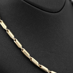 Mens 5MM 10k Yellow Gold 24" Tube Link Chain Necklace 28.2gms