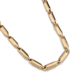 Mens 5MM 10k Yellow Gold 24" Tube Link Chain Necklace 28.2gms