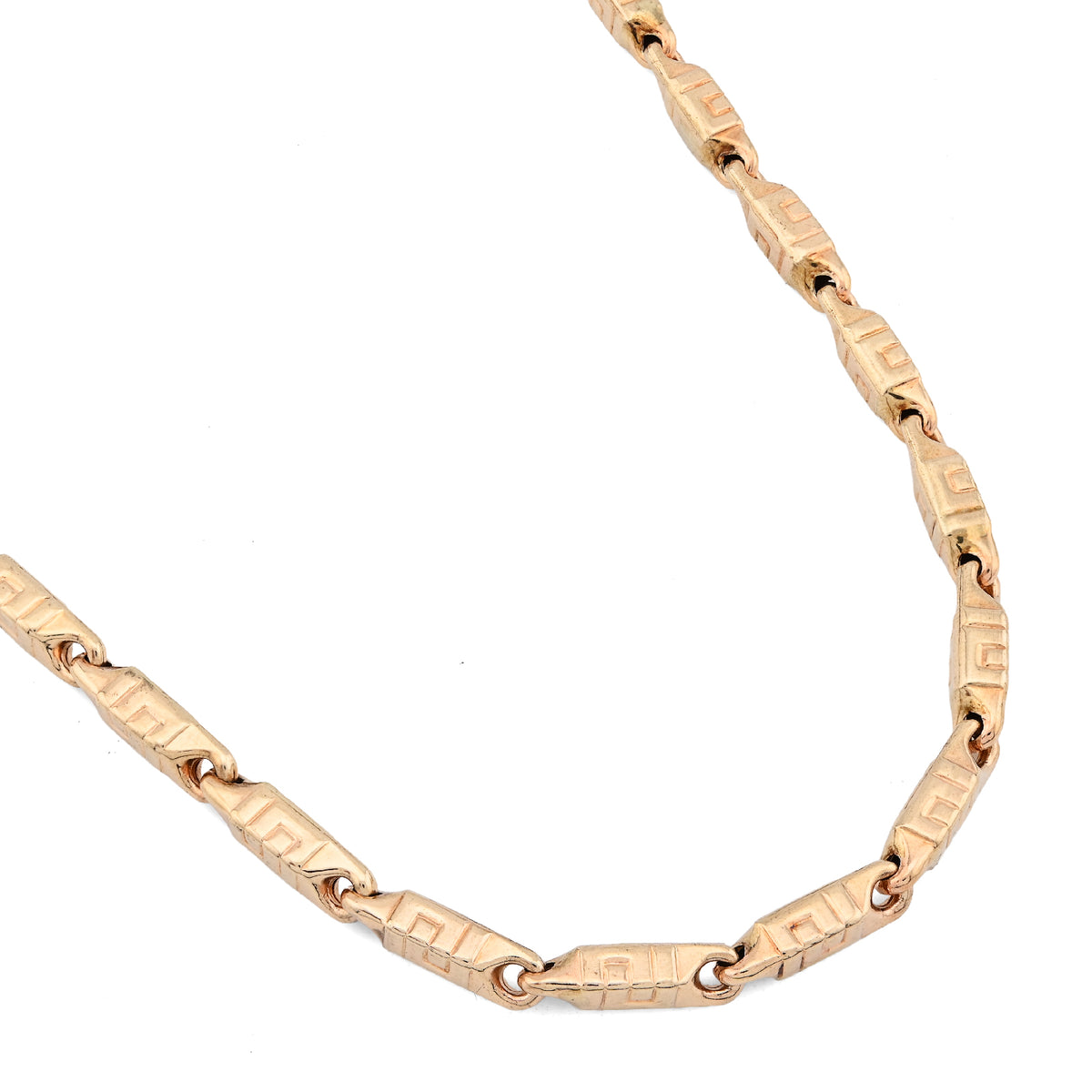 19MM 10k Yellow/White Gold Two Tone Gucci Link 26" Mens Necklace Chain 55gms