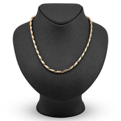 19MM 10k Yellow/White Gold Two Tone Gucci Link 26" Mens Necklace Chain 55gms