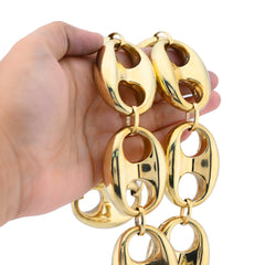 10k Yellow Gold Gucci Link 38MM Chain Mens 24" Necklace 122.25gm