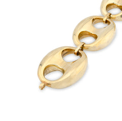10k Yellow Gold Gucci Link 38MM Chain Mens 24" Necklace 122.25gm