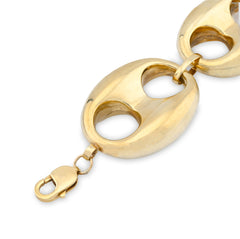 10k Yellow Gold Gucci Link 38MM Chain Mens 24" Necklace 122.25gm