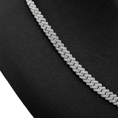 6MM 925 Snake Cuban Link Chain 7.5CTW Natural Diamond 21" Mens Necklace 51.3gm