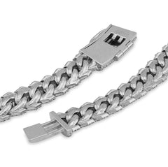 Mens 8MM 925 Sterling Silver 13.15CTW Lab Diamond Snake Cuban Link 21.5" Chain Necklace 52.9gm