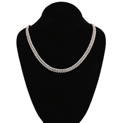 8MM 925 Yellow Silver 12.87CTW Lab Diamond Snake Cuban Link Chain 21" Necklace 54.4gm