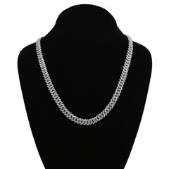 8MM 925 9.7CTW Natural Diamond Snake Cuban Link Chain Mens 22" Necklace 57.2gm