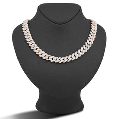 10MM 10k Rose Gold 8.60CTW Natural Diamond Snake Cuban Link Mens Chain 22" Necklace 118gms
