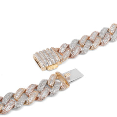 10MM 10k Rose Gold 8.60CTW Natural Diamond Snake Cuban Link Mens Chain 22" Necklace 118gms