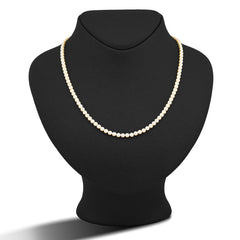 4MM 10k Yellow Gold 7CTW Natural Diamond Flower Cluster Round 22" Men Women Necklace 18.5gms Chain