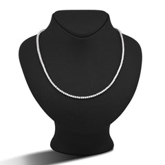 3MM 10k White Gold 15.47CTW 7 Pointer Lab Diamond 22" Men Women Tennis Chain 15.4gms Necklace