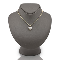 Womens 10k Yellow Gold 0.24CTW Natural Diamond Heart Shaped Pendant 1.9gms Charm
