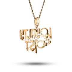 Mens 10k Yellow Gold 1CTW Natural Diamond "Loyalty First" Charm 12.8gms Pendant
