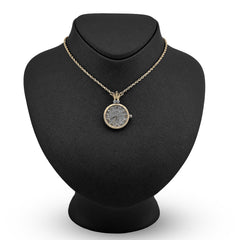 10k Yellow Gold 1CTW Natural Diamond Clock Roman Dial Crown Pendant 7.8gms Charm