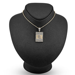 10k Yellow Gold "Dream Chasers" Rectangle Pendant 0.75CTW Natural Diamond Charm