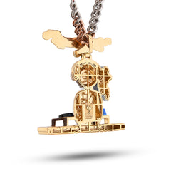 10k Yellow Gold 2.02 CTW Science Kid 39.7gm Charm Pendant