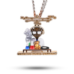 10k Yellow Gold 2.02 CTW Science Kid 39.7gm Charm Pendant