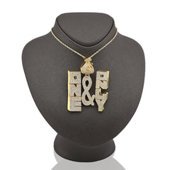 10k Yellow Gold "ONE & ONLY" Money Bag Pendant 8CTW Natural Diamond 43.7gm Charm