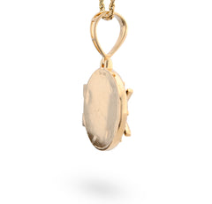 10k Yellow Gold Vault Door Memory Pendant 0.6CTW Natural Diamond Mens 12gm Charm