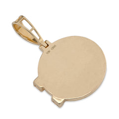 10k Yellow Gold Vault Door Memory Pendant 0.6CTW Natural Diamond Mens 12gm Charm