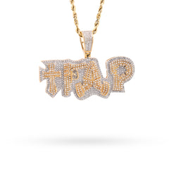 10k Yellow Gold "TRAP" Cross Gun Pendant 1.98CTW Natural Diamond Mens 10gm Charm