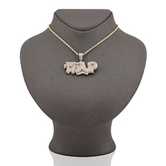 10k Yellow Gold "TRAP" Cross Gun Pendant 1.98CTW Natural Diamond Mens 10gm Charm