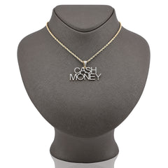 Fine 10k Yellow Gold 1CTW Natural Diamond "CASH MONEY" Mens Pendant 4.1gms Charm