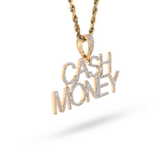 Fine 10k Yellow Gold 1CTW Natural Diamond "CASH MONEY" Mens Pendant 4.1gms Charm