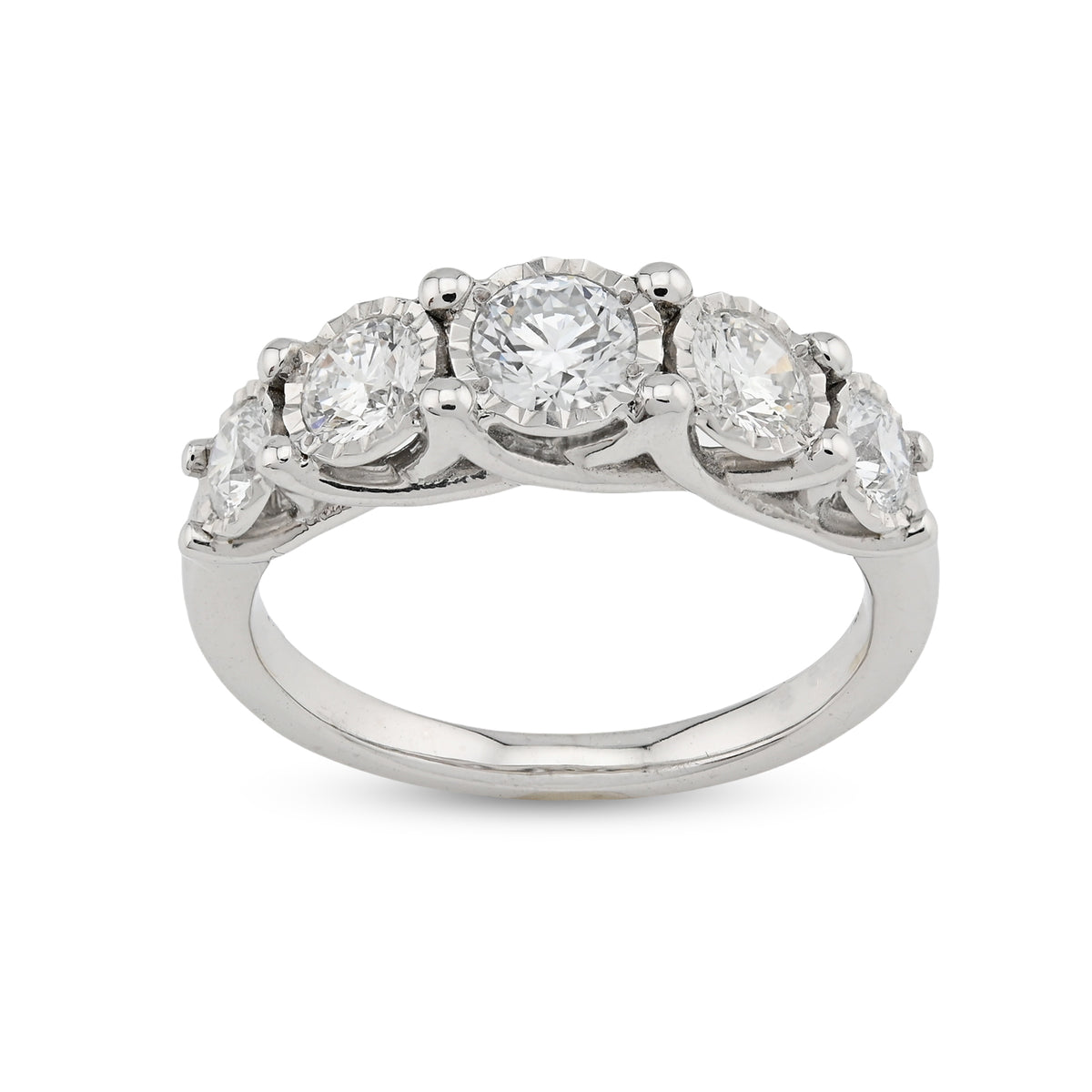 925 Silver 1CTW Lab Diamond Women Engagement Ring 3.5gm