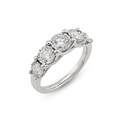 925 Silver 1CTW Lab Diamond Women Engagement Ring 3.5gm